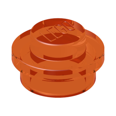PLATE 1X1 ROUND · Tr. Bright Orange (réf. BrickLink Trans-Orange)