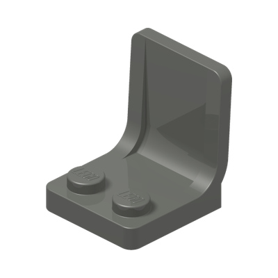 SEAT 2X2X2 · Dark Stone Grey (réf. BrickLink Dark Bluish Gray)