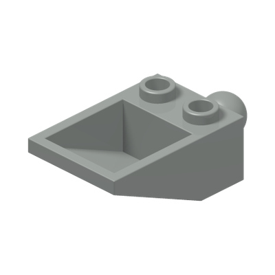 Slope, Inverted 33 3 x 2 Hollow with Tow Ball (Arm Piece) · Réf. BrickLink 4089 · Couleur BrickLink : Light Gray