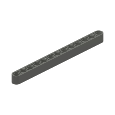 TECHNIC 13M BEAM · Dark Stone Grey (réf. BrickLink Dark Bluish Gray)