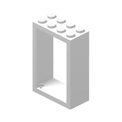 Door, Frame 2 x 4 x 5 · Réf. BrickLink 4130 · Couleur BrickLink : White