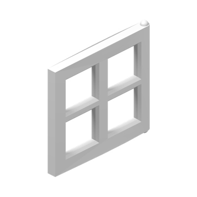 Pane for Window 2 x 4 x 3 · LEGO 413301 (réf. BrickLink 4133) · Couleur BrickLink : White