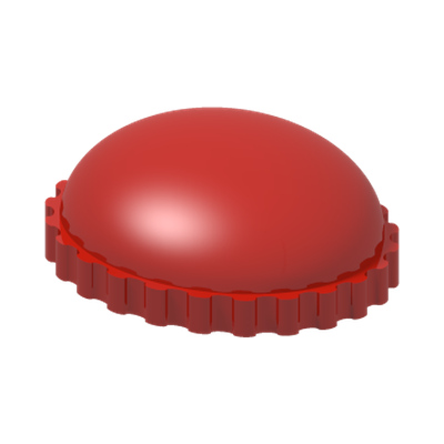 Minifigure, Headgear Cap, Knit · LEGO 6492478 (réf. BrickLink 41334) · Couleur BrickLink : Red