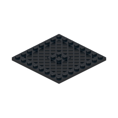 Plate, Modified 8 x 8 Lattice with Hole in Center · LEGO 6231856 (réf. BrickLink 4151b) · Couleur BrickLink : Black