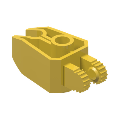 Hinge 1 x 3 Locking with 2 Fingers and Claw End · Réf. BrickLink 41529 · Couleur BrickLink : Yellow