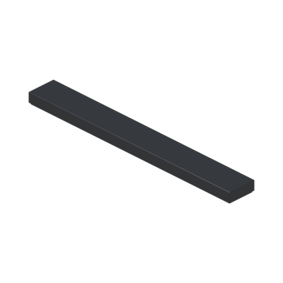 FLAT TILE 1X8 · Black (réf. BrickLink Black)