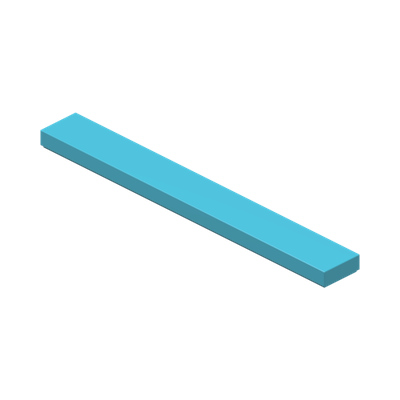 FLAT TILE 1X8 · Medium Azur (réf. BrickLink Medium Azure)