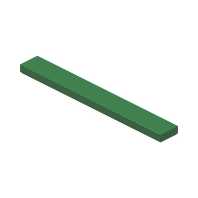 FLAT TILE 1X8 · Dark Green (réf. BrickLink Green)