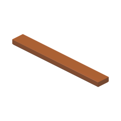 FLAT TILE 1X8 · Dark Orange (réf. BrickLink Dark Orange)