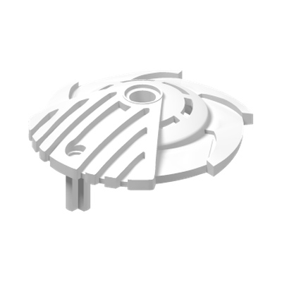 Bionicle Weapon 5 x 5 Shield with Saw Blades Circular · LEGO 4162060 (réf. BrickLink 41660) · Couleur BrickLink : White