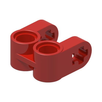 Technic, Axle and Pin Connector Perpendicular Double Split · LEGO 4173975 (réf. BrickLink 41678) · Couleur BrickLink : Red