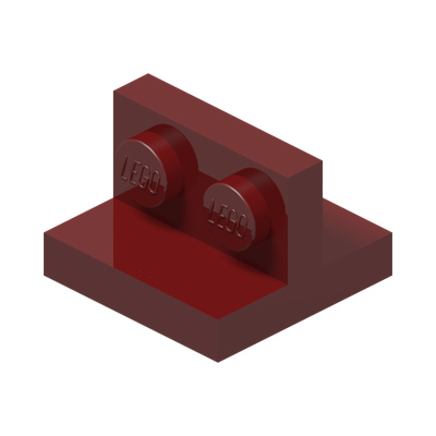 PLATE 1X2 W/ VERT. TUBE · New Dark Red (réf. BrickLink Dark Red)