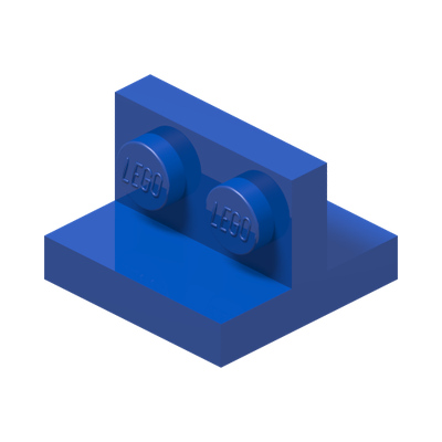 PLATE 1X2 W/ VERT. TUBE · Bright Blue (réf. BrickLink Blue)
