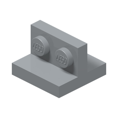 PLATE 1X2 W/ VERT. TUBE · Medium Stone Grey (réf. BrickLink Light Bluish Gray)