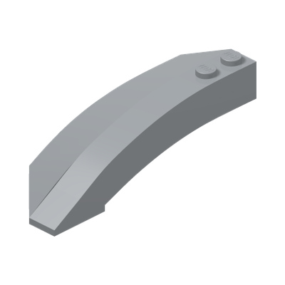 Wedge 8 x 3 x 2 Open Right · Couleur BrickLink : Light Bluish Gray