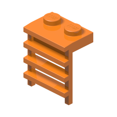 Ladder 1 1/2 x 2 x 2 · LEGO 4163806 (réf. BrickLink 4175) · Bright Orange (réf. BrickLink Orange)