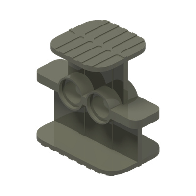 Rubber Band / Belt Holder 2 x 4 x 2 1/3 · LEGO 4161418 (réf. BrickLink 41752) · Couleur BrickLink : Dark Gray