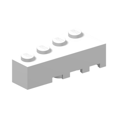 Wedge 4 x 2 Left · LEGO 4160343 (réf. BrickLink 41768) · Couleur BrickLink : White