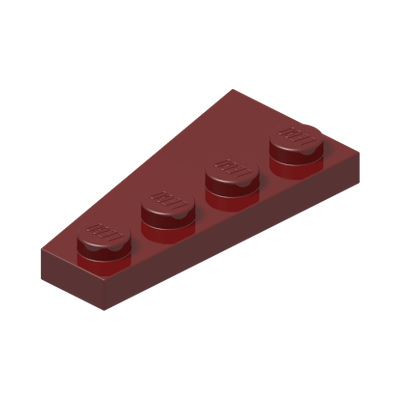 RIGHT PLATE 2X4 W/ANGLE · New Dark Red (réf. BrickLink Dark Red)