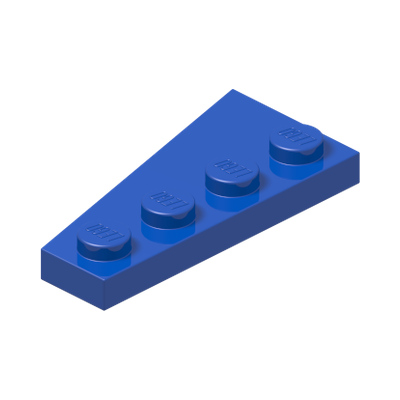 RIGHT PLATE 2X4 W/ANGLE · Bright Blue (réf. BrickLink Blue)
