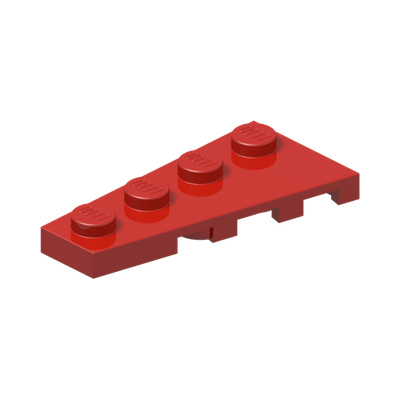 LEFT PLATE 2X4 W/ANGLE · Bright Red (réf. BrickLink Red)