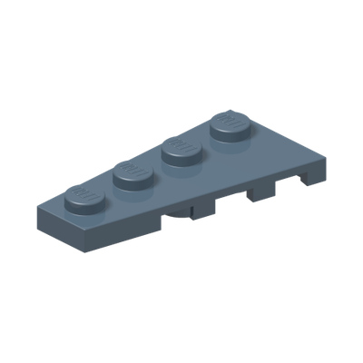 LEFT PLATE 2X4 W/ANGLE · Sand Blue (réf. BrickLink Sand Blue)