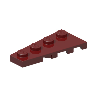 LEFT PLATE 2X4 W/ANGLE · New Dark Red (réf. BrickLink Dark Red)