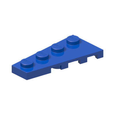 LEFT PLATE 2X4 W/ANGLE · Bright Blue (réf. BrickLink Blue)