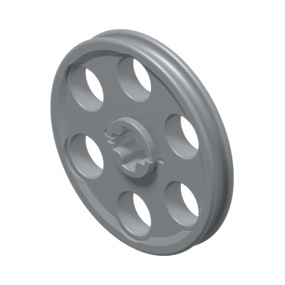 WEDGE-BELT WHEEL Ø24 · Medium Stone Grey (réf. BrickLink Light Bluish Gray)