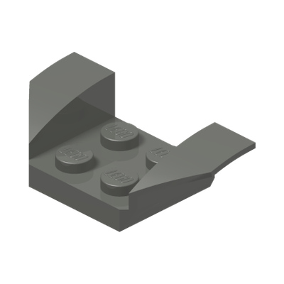 Vehicle, Mudguard 2 x 4 with Flared Wings · Couleur BrickLink : Dark Bluish Gray