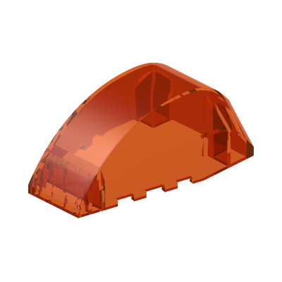 Windscreen 6 x 4 x 2 Wedge Curved · Réf. BrickLink 41883 · Couleur BrickLink : Trans-Orange
