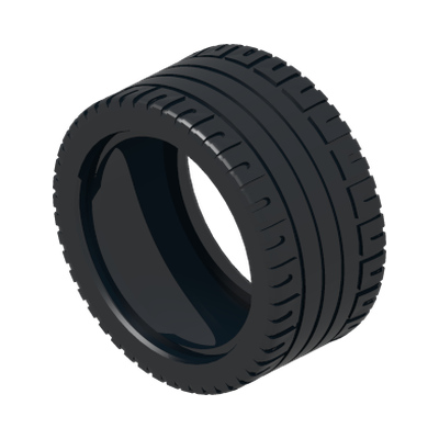 TYRE LOW WIDE Ø56 X 28 · LEGO 6518574 (réf. BrickLink 41897) · Black (réf. BrickLink Black)