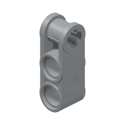 CROSS BLOCK 3M · Medium Stone Grey (réf. BrickLink Light Bluish Gray)