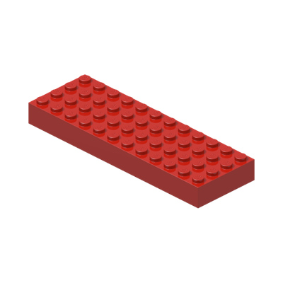 Brick 4 x 12 · LEGO 4140752 (réf. BrickLink 4202) · Couleur BrickLink : Red