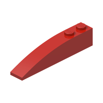 BRICK 1X6 W/BOW · Bright Red (réf. BrickLink Red)