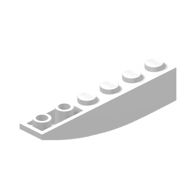 BRICK 1X6 W/BOW, REV. · LEGO 4160403 (réf. BrickLink 42023) · White (réf. BrickLink White)