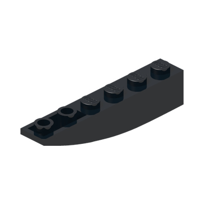 BRICK 1X6 W/BOW, REV. · Black (réf. BrickLink Black)