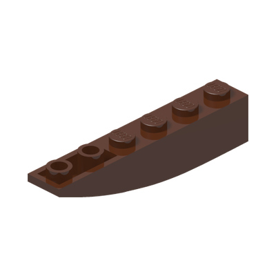 Slope, Curved, Inverted 6 x 1 · Couleur BrickLink : Reddish Brown