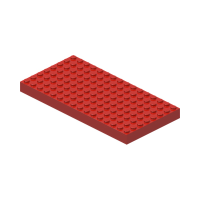 Brick 8 x 16 · Réf. BrickLink 4204 · Couleur BrickLink : Red