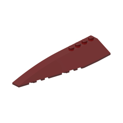 Wedge 12 x 3 Left · LEGO 6005069 (réf. BrickLink 42061) · Couleur BrickLink : Dark Red