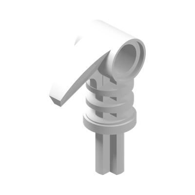 Bionicle 2 x 3 Axle Connector with Tooth · LEGO 4163132 (réf. BrickLink 42074) · Couleur BrickLink : White