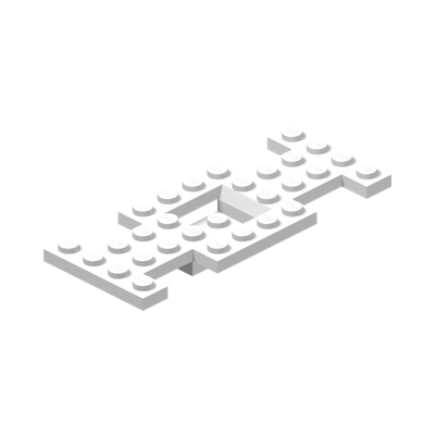 Vehicle, Base 4 x 10 x 2/3 with 2 x 2 Recessed Center with Smooth Underside, No Center Hole · LEGO 4188286 (réf. BrickLink 4212b) · Couleur BrickLink : White