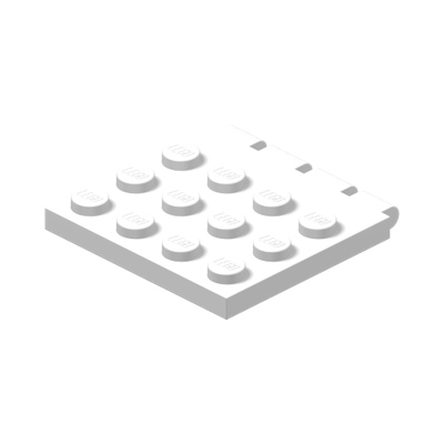 Hinge Vehicle Roof 4 x 4 · LEGO 4256454 (réf. BrickLink 4213) · Couleur BrickLink : White