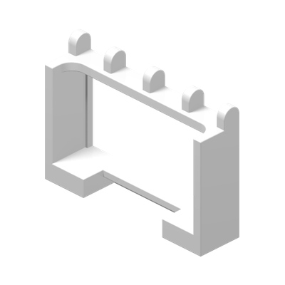Hinge Vehicle Roof Holder 1 x 4 x 2 · LEGO 421401 (réf. BrickLink 4214) · Couleur BrickLink : White