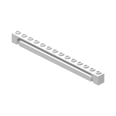 Brick, Modified 1 x 14 with Channel · LEGO 4177841 (réf. BrickLink 4217) · Couleur BrickLink : White