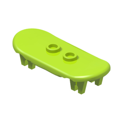 SKATEBOARD · LEGO 6064097 (réf. BrickLink 42511) · Bright Yellowish Green (réf. BrickLink Lime)