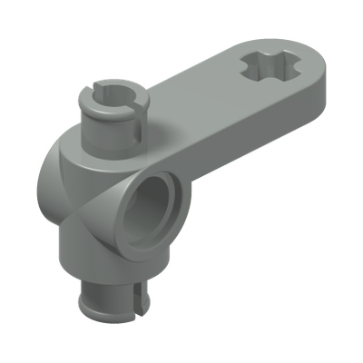 Technic, Steering Arm with 2 Pin 1/4, Pin Hole, and Axle Hole · LEGO 426102 (réf. BrickLink 4261) · Couleur BrickLink : Light Gray