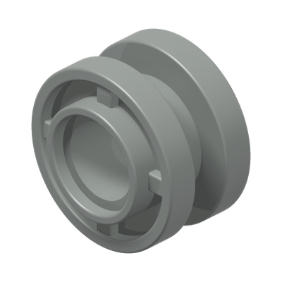 Wheel 11mm D. x 8mm with Center Groove, 4 Spokes · LEGO 4168161 (réf. BrickLink 42610) · Couleur BrickLink : Light Gray