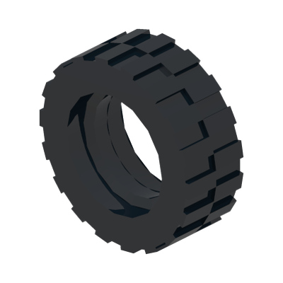 Tire 17.5mm D. x 6mm with Shallow Staggered Treads · LEGO 4213871 (réf. BrickLink 42611) · Couleur BrickLink : Black
