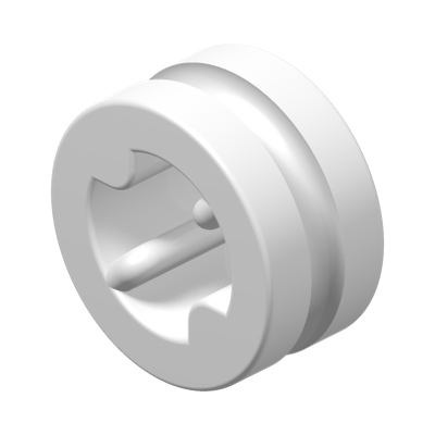 1/2 BUSH · LEGO 6360263 (réf. BrickLink 4265c) · White (réf. BrickLink White)